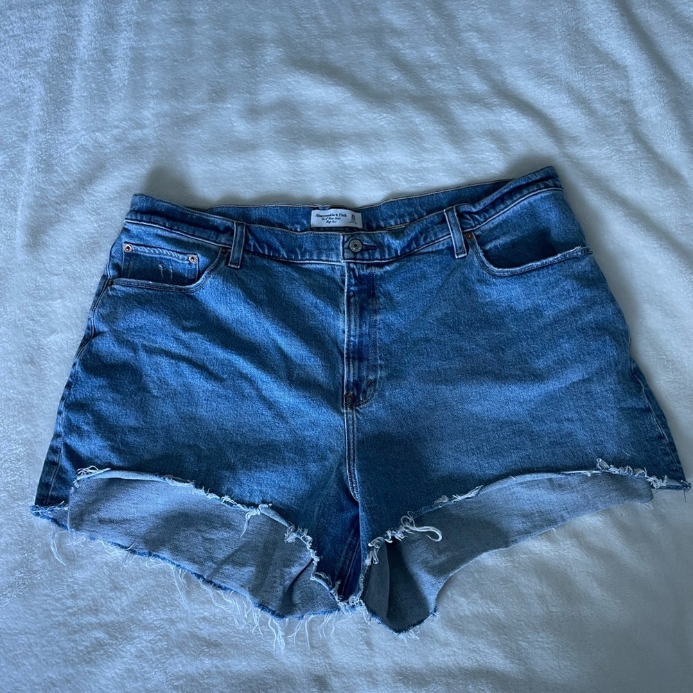 Abercrombie & Fitch Dark Blue Denim Jean Shorts